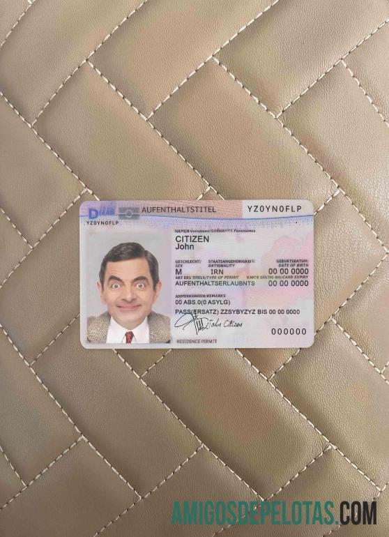 Autorização de residência na Alemanha 2011 Pres, versão 2 Photolook FRONT exemplo real